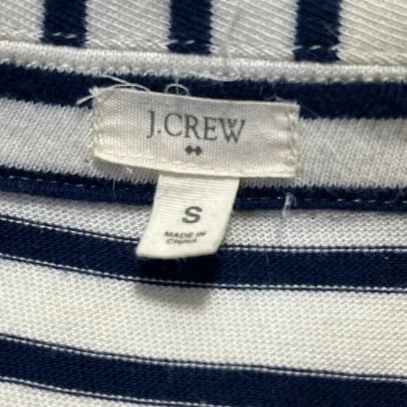 J CREW Factory Striped Blazer Navy Cream Size Small - Picture 8 of 12